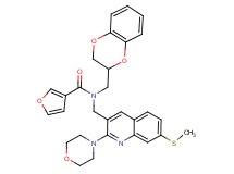 N-(2,3-dihydro-1,4-benzodioxin-2-ylmethyl)-N-{[7-(methylthio)-2-(4-morpholinyl)-3-quinolinyl]methyl}-3-furamide