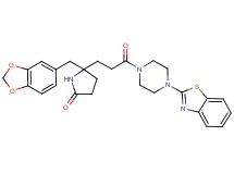 5-(1,3-benzodioxol-5-ylmethyl)-5-{3-[4-(1,3-benzothiazol-2-yl)-1-piperazinyl]-3-oxopropyl}-2-pyrrolidinone