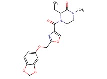 4-({2-[(1,3-benzodioxol-5-yloxy)methyl]-1,3-oxazol-4-yl}carbonyl)-3-ethyl-1-methylpiperazin-2-one