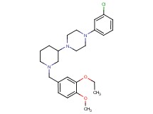1-(3-chlorophenyl)-4-[1-(3-ethoxy-4-methoxybenzyl)-3-piperidinyl]piperazine