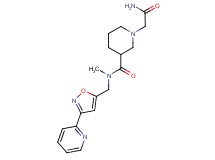 1-(2-amino-2-oxoethyl)-N-methyl-N-{[3-(2-pyridinyl)-5-isoxazolyl]methyl}-3-piperidinecarboxamide