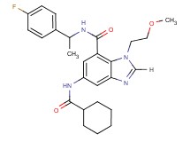 5-[(cyclohexylcarbonyl)amino]-N-[1-(4-fluorophenyl)ethyl]-1-(2-methoxyethyl)-1H-benzimidazole-7-carboxamide