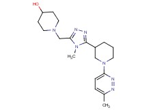 1-({4-methyl-5-[1-(6-methylpyridazin-3-yl)piperidin-3-yl]-4H-1,2,4-triazol-3-yl}methyl)piperidin-4-ol