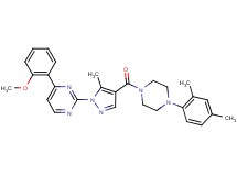 2-(4-{[4-(2,4-dimethylphenyl)-1-piperazinyl]carbonyl}-5-methyl-1H-pyrazol-1-yl)-4-(2-methoxyphenyl)pyrimidine