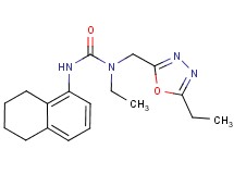 N-ethyl-N-[(5-ethyl-1,3,4-oxadiazol-2-yl)methyl]-N'-(5,6,7,8-tetrahydronaphthalen-1-yl)urea