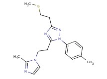 5-[2-(2-methyl-1H-imidazol-1-yl)ethyl]-1-(4-methylphenyl)-3-[2-(methylthio)ethyl]-1H-1,2,4-triazole