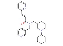 (2E)-N-[(1-cyclohexyl-3-piperidinyl)methyl]-3-(2-pyridinyl)-N-(3-pyridinylmethyl)acrylamide