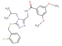 N-({5-[(2-fluorobenzyl)thio]-4-isobutyl-4H-1,2,4-triazol-3-yl}methyl)-3,5-dimethoxybenzamide