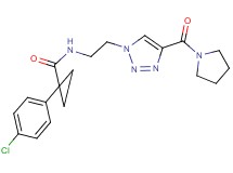 1-(4-chlorophenyl)-N-{2-[4-(1-pyrrolidinylcarbonyl)-1H-1,2,3-triazol-1-yl]ethyl}cyclopropanecarboxamide