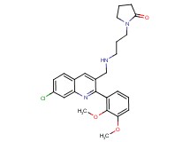 1-[3-({[7-chloro-2-(2,3-dimethoxyphenyl)-3-quinolinyl]methyl}amino)propyl]-2-pyrrolidinone