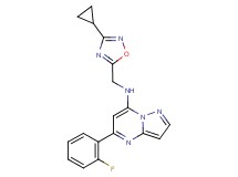 N-[(3-cyclopropyl-1,2,4-oxadiazol-5-yl)methyl]-5-(2-fluorophenyl)pyrazolo[1,5-a]pyrimidin-7-amine