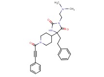 3-[2-(dimethylamino)ethyl]-5-(2-phenylethyl)-5-[1-(3-phenyl-2-propynoyl)-4-piperidinyl]-2,4-imidazolidinedione