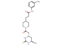 N-(3-methylphenyl)-3-(1-{[(4S*,6R*)-6-methyl-2-thioxohexahydro-4-pyrimidinyl]acetyl}-4-piperidinyl)propanamide