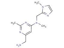6-(aminomethyl)-N,2-dimethyl-N-[(1-methyl-1H-imidazol-2-yl)methyl]pyrimidin-4-amine