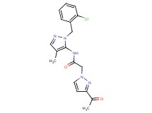 2-(3-acetyl-1H-pyrazol-1-yl)-N-[1-(2-chlorobenzyl)-4-methyl-1H-pyrazol-5-yl]acetamide