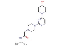 2-{4-[4-(4-hydroxypiperidin-1-yl)pyrimidin-2-yl]piperazin-1-yl}-N-isopropylacetamide