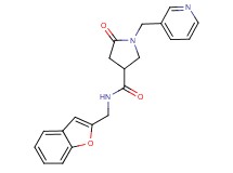 N-(1-benzofuran-2-ylmethyl)-5-oxo-1-(3-pyridinylmethyl)-3-pyrrolidinecarboxamide