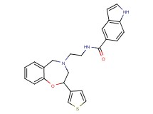 N-{2-[2-(3-thienyl)-2,3-dihydro-1,4-benzoxazepin-4(5H)-yl]ethyl}-1H-indole-5-carboxamide