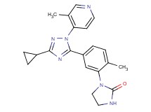 1-{5-[3-cyclopropyl-1-(3-methylpyridin-4-yl)-1H-1,2,4-triazol-5-yl]-2-methylphenyl}imidazolidin-2-one