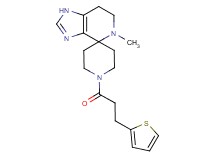 5-methyl-1'-[3-(2-thienyl)propanoyl]-1,5,6,7-tetrahydrospiro[imidazo[4,5-c]pyridine-4,4'-piperidine]