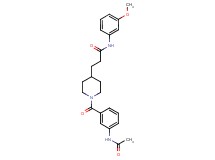 3-{1-[3-(acetylamino)benzoyl]-4-piperidinyl}-N-(3-methoxyphenyl)propanamide