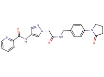 N-[1-(2-oxo-2-{[4-(2-oxo-1-pyrrolidinyl)benzyl]amino}ethyl)-1H-pyrazol-4-yl]-2-pyridinecarboxamide