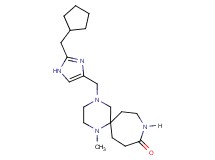4-{[2-(cyclopentylmethyl)-1H-imidazol-4-yl]methyl}-1-methyl-1,4,9-triazaspiro[5.6]dodecan-10-one