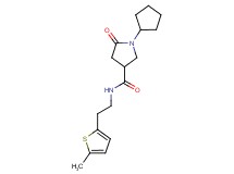 1-cyclopentyl-N-[2-(5-methyl-2-thienyl)ethyl]-5-oxo-3-pyrrolidinecarboxamide
