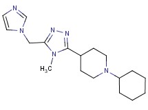 1-cyclohexyl-4-[5-(1H-imidazol-1-ylmethyl)-4-methyl-4H-1,2,4-triazol-3-yl]piperidine