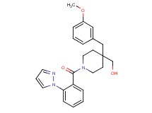 {4-(3-methoxybenzyl)-1-[2-(1H-pyrazol-1-yl)benzoyl]-4-piperidinyl}methanol