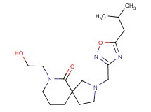 7-(2-hydroxyethyl)-2-[(5-isobutyl-1,2,4-oxadiazol-3-yl)methyl]-2,7-diazaspiro[4.5]decan-6-one