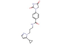 N-[3-(5-cyclopropyl-1H-pyrazol-1-yl)propyl]-4-(2,4-dioxo-1-imidazolidinyl)benzamide