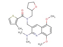 N-{[2-(dimethylamino)-5,8-dimethoxy-3-quinolinyl]methyl}-3-methyl-N-(tetrahydro-2-furanylmethyl)-2-thiophenecarboxamide