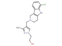 2-{4-[(6-chloro-1,3,4,5-tetrahydro-2H-pyrido[4,3-b]indol-2-yl)methyl]-3-methyl-1H-pyrazol-1-yl}ethanol