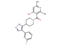 3-({4-[4-(3-fluorophenyl)-1H-pyrazol-5-yl]-1-piperidinyl}carbonyl)-2,6-dimethyl-4-pyridinol