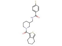 4-fluoro-N-{[1-(4,5,6,7-tetrahydro-2-benzothien-1-ylcarbonyl)-3-piperidinyl]methyl}benzamide