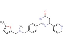2-[4-({methyl[(5-methyl-2-furyl)methyl]amino}methyl)phenyl]-6-(3-pyridinyl)-4(3H)-pyrimidinone trifluoroacetate
