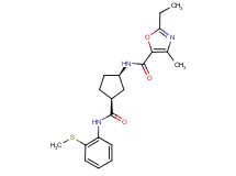 2-ethyl-4-methyl-N-[(1R*,3S*)-3-({[2-(methylthio)phenyl]amino}carbonyl)cyclopentyl]-1,3-oxazole-5-carboxamide