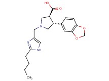 (3S*,4R*)-4-(1,3-benzodioxol-5-yl)-1-[(2-butyl-1H-imidazol-4-yl)methyl]pyrrolidine-3-carboxylic acid