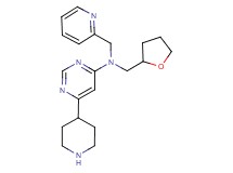 6-piperidin-4-yl-N-(pyridin-2-ylmethyl)-N-(tetrahydrofuran-2-ylmethyl)pyrimidin-4-amine