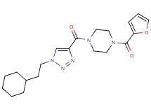1-{[1-(2-cyclohexylethyl)-1H-1,2,3-triazol-4-yl]carbonyl}-4-(2-furoyl)piperazine