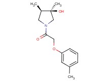 (3R*,4R*)-3,4-dimethyl-1-[(3-methylphenoxy)acetyl]-3-pyrrolidinol