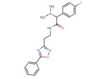 2-(dimethylamino)-2-(4-fluorophenyl)-N-[2-(5-phenyl-1,2,4-oxadiazol-3-yl)ethyl]acetamide