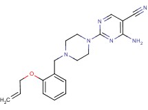 2-{4-[2-(allyloxy)benzyl]piperazin-1-yl}-4-aminopyrimidine-5-carbonitrile
