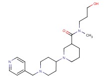 N-(3-hydroxypropyl)-N-methyl-1'-(pyridin-4-ylmethyl)-1,4'-bipiperidine-3-carboxamide