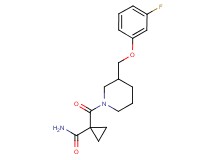 1-({3-[(3-fluorophenoxy)methyl]-1-piperidinyl}carbonyl)cyclopropanecarboxamide