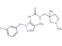N-[1-(3-chlorobenzyl)-4-methyl-1H-pyrazol-5-yl]-N'-[(1,3-dimethylpyrrolidin-3-yl)methyl]urea
