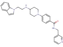 4-(4-{[2-(1H-indol-1-yl)ethyl]amino}-1-piperidinyl)-N-(3-pyridinylmethyl)benzamide