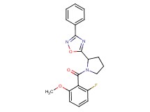5-[1-(2-fluoro-6-methoxybenzoyl)-2-pyrrolidinyl]-3-phenyl-1,2,4-oxadiazole