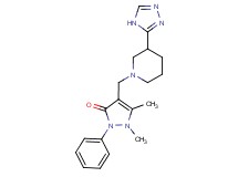 1,5-dimethyl-2-phenyl-4-{[3-(4H-1,2,4-triazol-3-yl)piperidin-1-yl]methyl}-1,2-dihydro-3H-pyrazol-3-one
